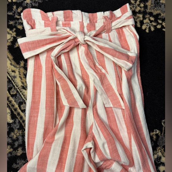 Forever 21 Pink and White Striped Wide Leg Pants - Picture 3 of 5